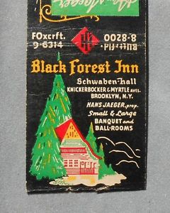 black forest matchbook