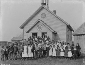 School House and Class 1898 Library and Archives Canada